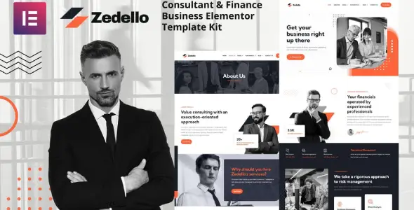 Zedello – Consultant & Finance Business Elementor Template Kit